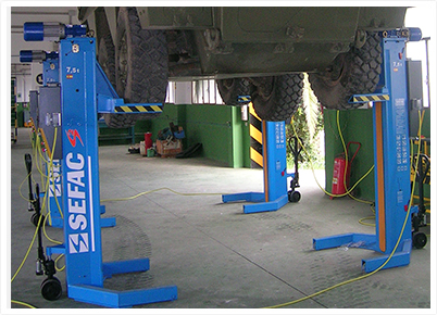 Easy maintenance cabled Mobile Column Lifts